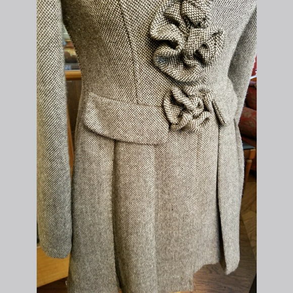 Ryu Brown and Cream  Embellished Coat - Picture 7 of 7